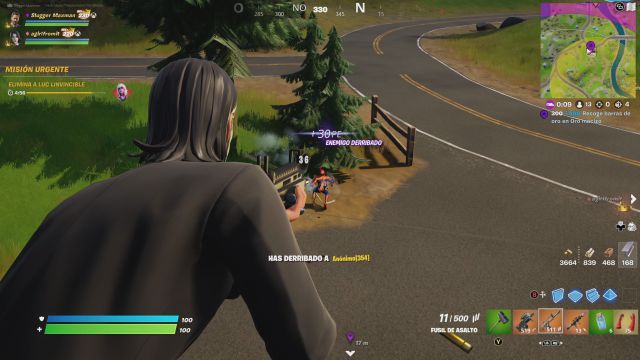 fortnite capitulo 3 temporada 1 evento oro macizo desafios misiones desafio mision inflige daño a oponentes en oro macizo