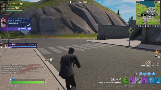 fortnite capitulo 3 temporada 1 desafios misiones semana 11 desafio mision aterriza en pisos picados y sobrevive durante 60 segundos