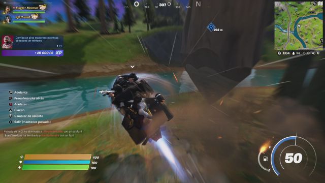 fortnite capitulo 3 temporada 1 desafios misiones semana 11 desafio mision derriba un pino maderero mientras conduces un vehiculo