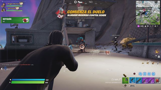 fortnite capitulo 3 temporada 1 desafios misiones semana 11 desafio mision derrota a mancake ronin o shanta en un duelo