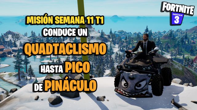 fortnite capitulo 3 temporada 1 desafios misiones semana 11 desafio mision conduce un quadtaclismo hasta pico pinaculo