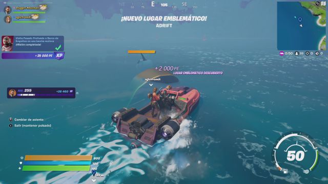 fortnite capitulo 3 temporada 1 desafios misiones semana 12 desafio mision visita pasado profundo o barco de empeños en una lancha motora