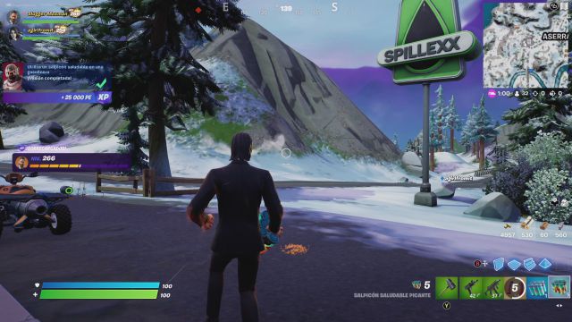 fortnite capitulo 3 temporada 1 desafios misiones semana 13 desafio mision utiliza un salpicon saludable en una gasolinera