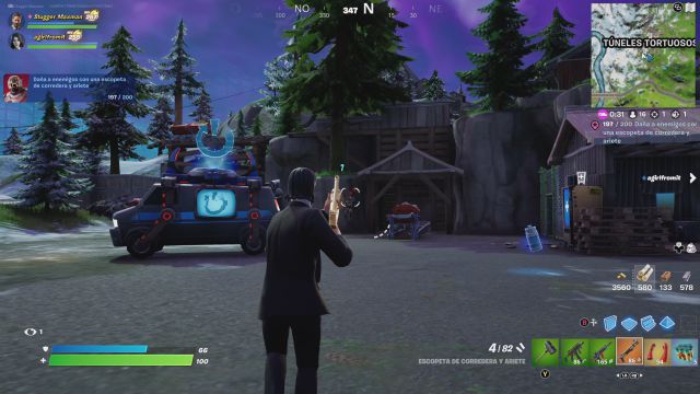 fortnite capitulo 3 temporada 1 desafios misiones semana 13 desafio mision daña a enemigos con una escopeta de corredera y ariete
