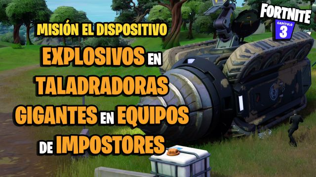 fortnite capitulo 3 temporada 1 desafios misiones el dispositivo desafio mision recibe tu siguiente objetivo en cualquier equipo de impostores
