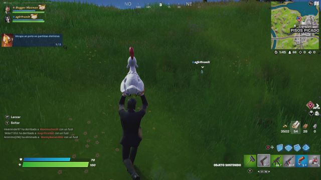 fortnite capitulo 3 temporada 1 semana salvaje 3 semana de arteria aviar desafios misiones desafio mision atrapa un pollo en partidas distintas