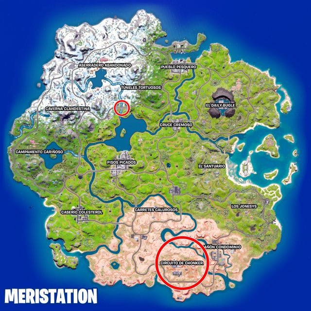 fortnite capitulo 3 temporada 1 desafios misiones semana 14 desafio mision alcanza una velocidad de 65 con un vehiculo en circuito de chonker o puente imponente