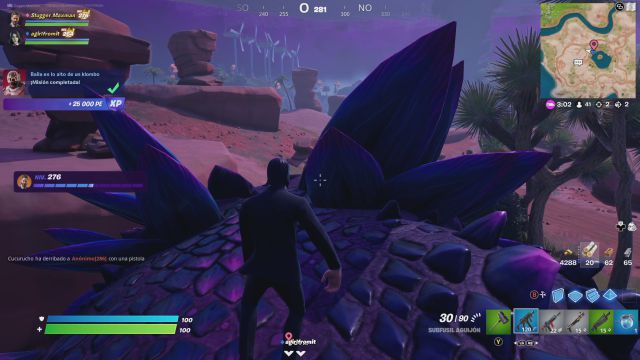 fortnite capitulo 3 temporada 1 desafios misiones semana 14 desafio mision baila en lo alto de un klombo