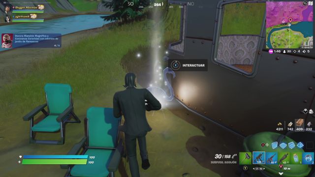 fortnite capitulo 3 temporada 1 desafios misiones semana 14 desafio mision decora mansion magnifica y caravanas coloridas con adornos de jardin de flamencos