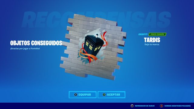 fortnite doctor who colaboracion mapa creativo grafiti gratis tardis