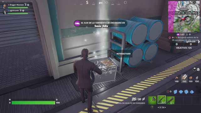 fortnite capitulo 3 temporada 2 desafios misiones reconstruyendo desafio mision establece conexion con el dispositivo cerca de cañon condominio cruce cremoso o caverna de control