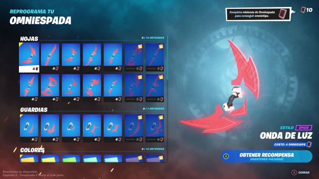 fortnite capitulo 3 temporada 2 omniespada donde estan todos los omnichips