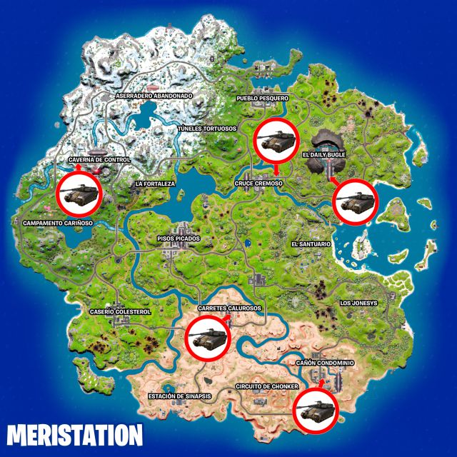 fortnite capitulo 3 temporada 2 tanques titan ubicaciones como pilotarlos
