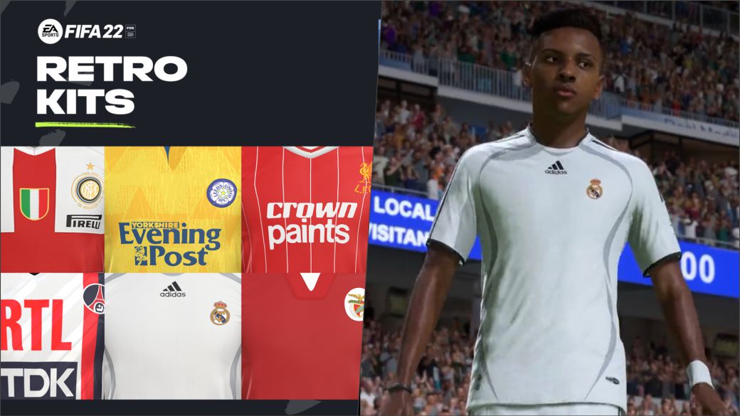 FIFA 22 adiciona camisas retrô dos principais times: Real Madrid, PSG…