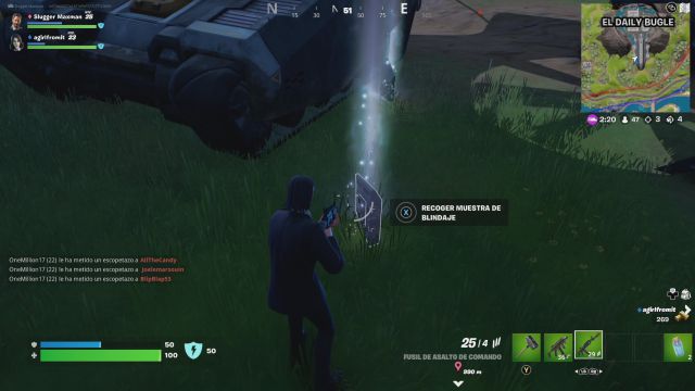 fortnite muestras de blindaje de tanque