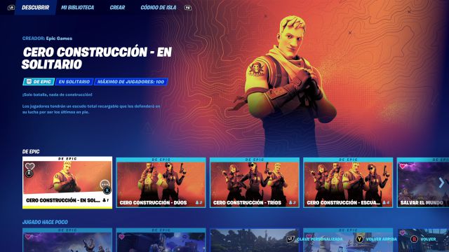 fortnite capitulo 3 temporada 2 modos sin construccion