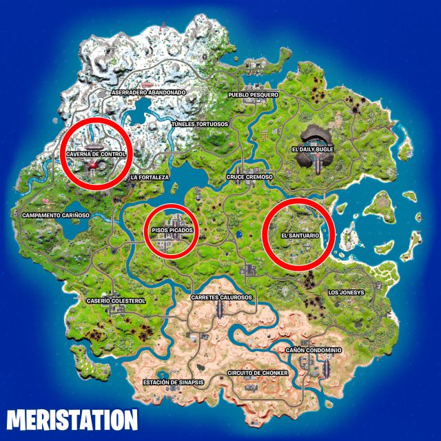 fortnite capitulo 3 temporada 2 desafios misiones semana 2 desafio mision visita pisos picados el santuario y caverna de control