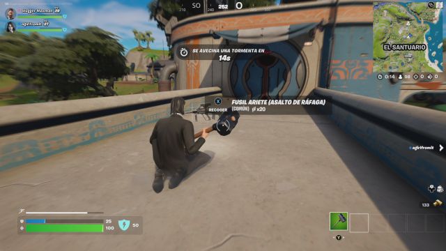 fortnite capitulo 3 temporada 2 desafios misiones semana 2 desafio mision recoge un arma mientras te deslizas