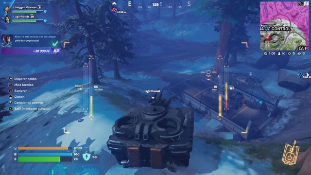 fortnite capitulo 3 temporada 2 desafios misiones semana 2 desafio mision recorre 300 metros con un tanque