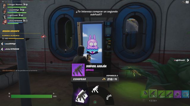 fortnite capitulo 3 temporada 2 desafios misiones semana 2 desafio mision compra un arma de rareza rara o superior en una maquina expendedora