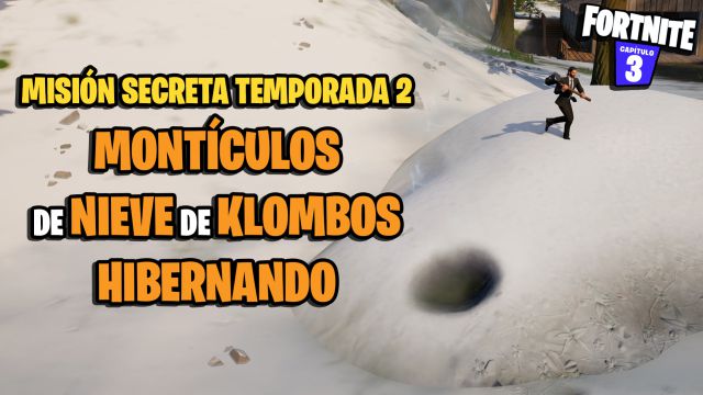 fortnite capitulo 3 temporada 2 desafio mision monticulos nieve klombos