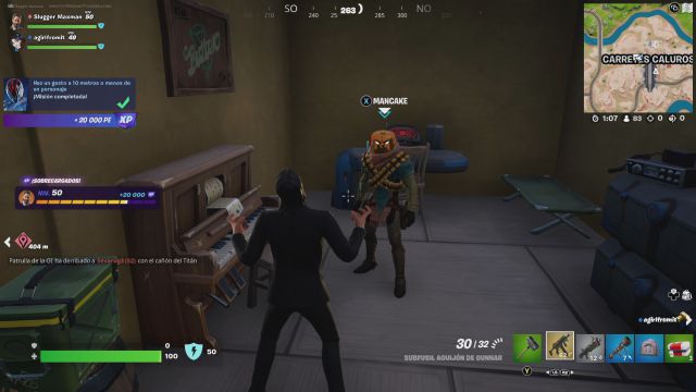 fortnite capitulo 3 temporada 2 desafios misiones semana 3 desafio mision haz un gesto a 10 metros o menos de un personaje