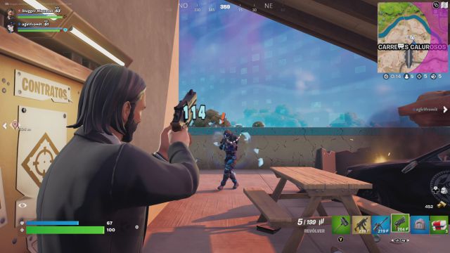 fortnite capitulo 3 temporada 2 desafios misiones semana 3 desafio mision inflige daño a oponentes a 30 metros o mas de distancia con el revolver