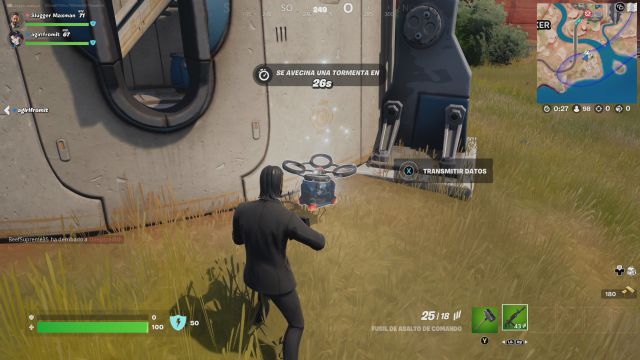 fortnite capitulo 3 temporada 2 desafios misiones resistencia semana 4 desafio mision establece conexion con el dispositivo cerca de un puesto de avanzada de los siete