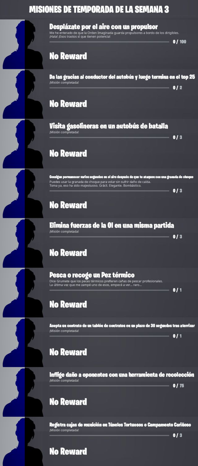 fortnite capitulo 3 temporada 2 desafios misiones filtradas semana 4