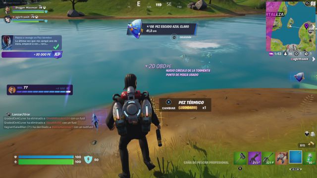 fortnite capitulo 3 temporada 2 desafios misiones semana 4 desafio mision pesca o recoge un pez termico