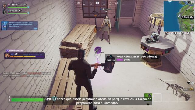 fortnite capitulo 3 temporada 2 desafios misiones resistencia semana 5 desafio mision marca armas de diferente rareza para ayudar a los embuclados a identificarlas