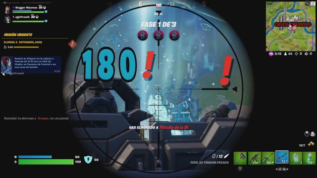 fortnite capitulo 3 temporada 2 desafios misiones semana 5 desafios misiones asesta un disparo en la cabeza a fuerzas de la oi con un fusil de tirador en caverna de control o en una zona de batalla