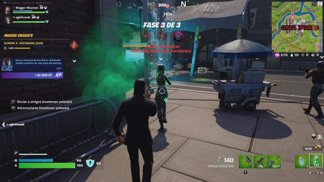 fortnite capitulo 3 temporada 2 desafios misiones semana 5 desafio mision cura a fuerzas de los siete utilizando niebla curativa en una zona de batalla