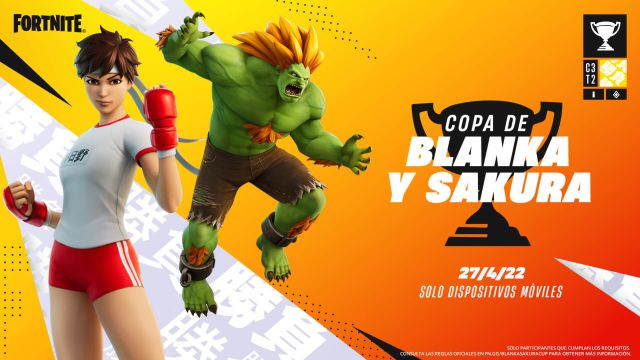 fortnite colaboracion street fighter skins blanka sakura como conseguirlos