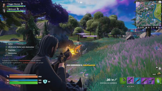 fortnite temporada 3 desafios misiones semana 2 desafio mision elimina jugadores enemigos con armas a distancia de rareza epica o superior