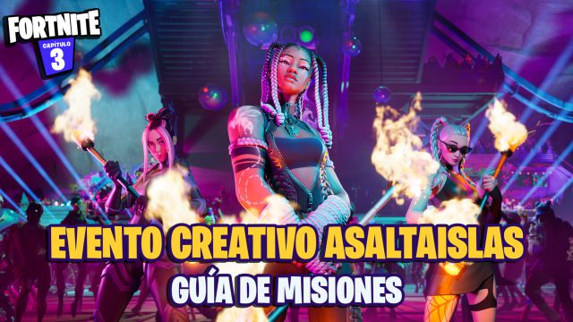 fortnite temporada 3 evento creativo asaltaislas desafios misiones recompensas