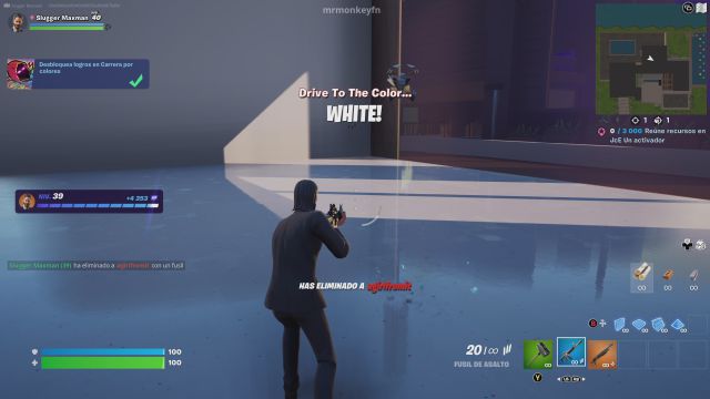 fortnite temporada 3 evento creativo asaltaislas desafios misiones recompensas desafio mision desbloquea logros en carrera por colores