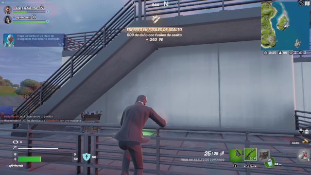 fortnite temporada 3 desafios misiones semana 4 desafio mision trepa un borde en un plazo de 3 segundos tras haberte deslizado