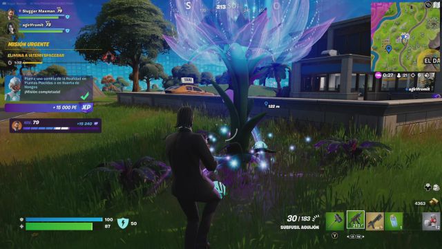 fortnite temporada 3 desafios misiones semana 4 desafio mision planta una semilla de la realidad en plantas placidas o en huerta de hongos