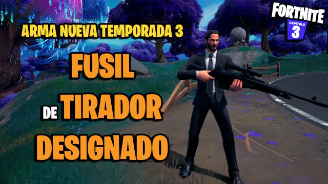 fortnite temporada 3 fusil de tirador designado dmr donde esta donde encontrarlo