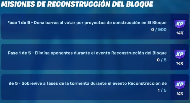 fortnite temporada 3 evento reconstruccion del bloque desafios misiones
