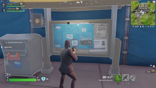 fortnite temporada 3 evento reconstruccion del bloque desafios misiones desafio mision dona barras al votar por proyectos de construccion en el bloque