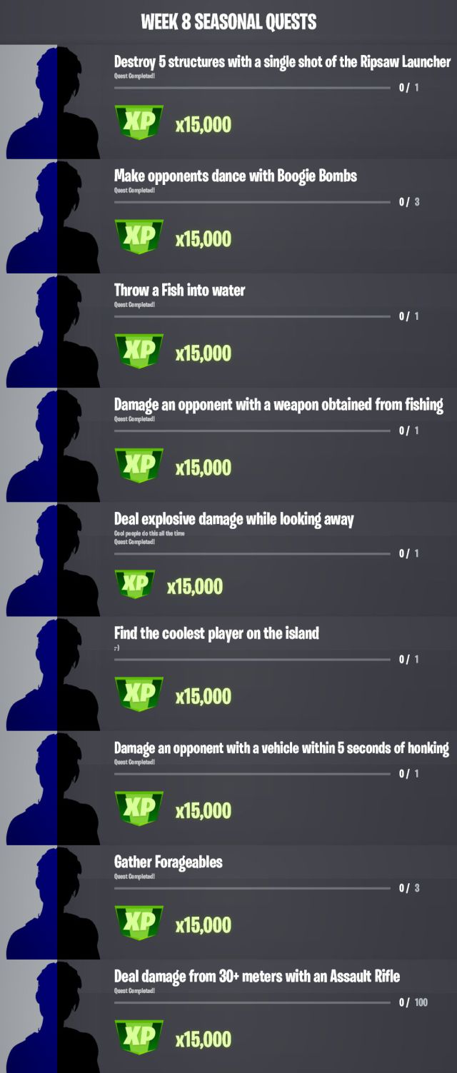 fortnite temporada 3 desafios misiones filtradas semana 8
