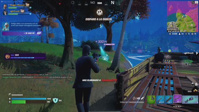 fortnite temporada 3 desafios misiones semana 8 desafio mision inflige daño a un oponente con un arma que hayas conseguido pescando