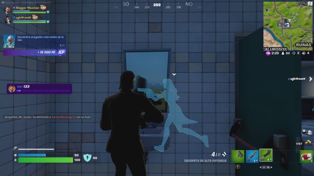 fortnite temporada 3 desafios misiones semana 8 desafio mision encuentra al jugador mas molon de la isla