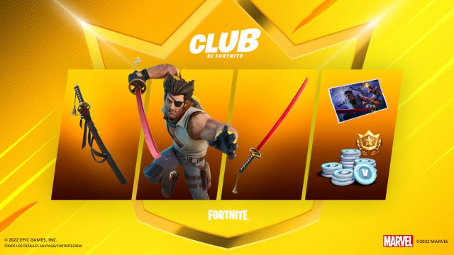 club de fortnite agosto 2022 nueva skin wolverine cero marvel como conseguirla