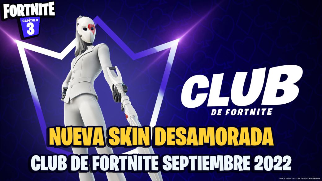 Club de Fortnite septiembre 2022 nueva skin Desamorada anunciada
