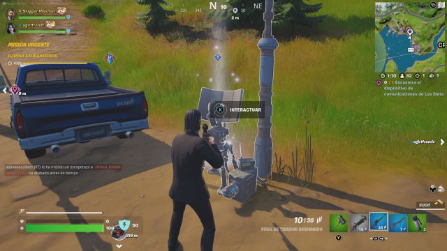 fortnite temporada 3 desafios misiones buena onda parte 8 desafio mision encuentra el dispositivo de comunicaciones de los siete