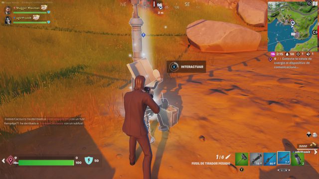 fortnite temporada 3 desafios misiones buena onda parte 8 desafio mision conecta la celula de energia al dispositivo de comunicaciones de los siete