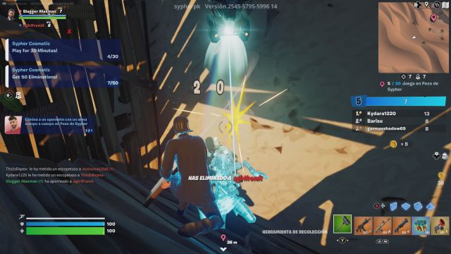 fortnite temporada 4 desafios misiones sypherpk serie de idolos desafio mision elimina a un oponente con un arma cuerpo a cuerpo en pozo de sypher